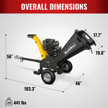 Load image into Gallery viewer, MechMaxx 5 inch E-start KOHLER 429cc Gasoline Engine Powered Wood Chipper, GS1500