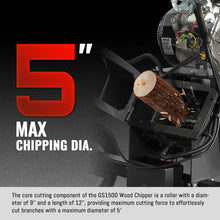 Load image into Gallery viewer, MechMaxx 5 inch E-start KOHLER 429cc Gasoline Engine Powered Wood Chipper, GS1500