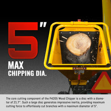 Load image into Gallery viewer, MechMaxx 5 inch E-Start KOHLER 429cc 14hp Gasoline Engine Powered Disc Wood Chipper with Taillight, P4205