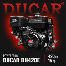 Load image into Gallery viewer, MechMaxx 5 inch E-start DUCAR 420cc 15hp Gasoline Engine Powered Disc Wood Chipper with Taillight, P4205