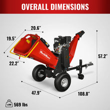 Load image into Gallery viewer, MechMaxx 6 inch E-start B&amp;S VANGUARD 408cc 14hp Gasoline Engine Powered Drum Wood Chipper, P4206