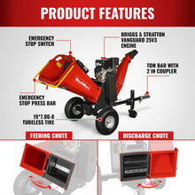 Load image into Gallery viewer, MechMaxx 6 inch E-start B&amp;S VANGUARD 408cc 14hp Gasoline Engine Powered Drum Wood Chipper, P4206