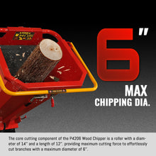 Load image into Gallery viewer, MechMaxx 6 inch E-start B&amp;S VANGUARD 408cc 14hp Gasoline Engine Powered Drum Wood Chipper, P4206