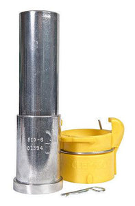 Clemco SDX Tungsten Carbide Lined Long Venturi Style Flanged Thread 1 ¼” inch Entry Metal Jacketed Sandblast Nozzle