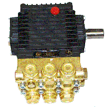 General Pump EZ3040S  3000 PSI @ 4.0 GPM 3400 RPM - Solid Shaft  Replacement Pressure Washer Pump w/ Rails