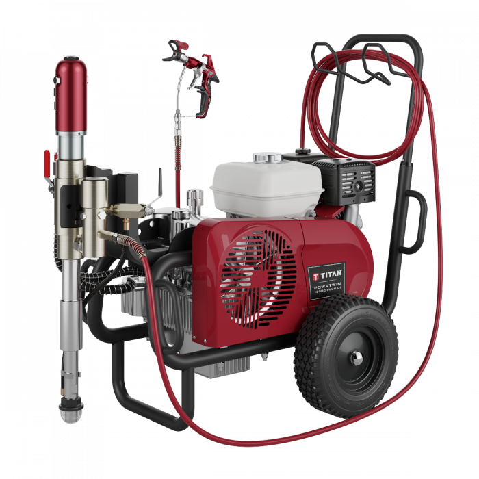 Titan PowrTwin 12000 DI Plus 3600 PSI @ 3.15 GPM Gas/Electric Powered Airless Paint Sprayer - Cart