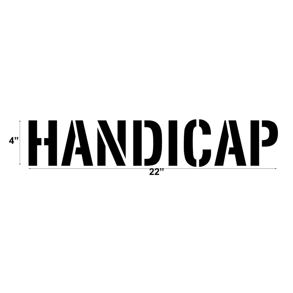 NEWSTRIPE HANDICAP Word Stencil - 4 inch