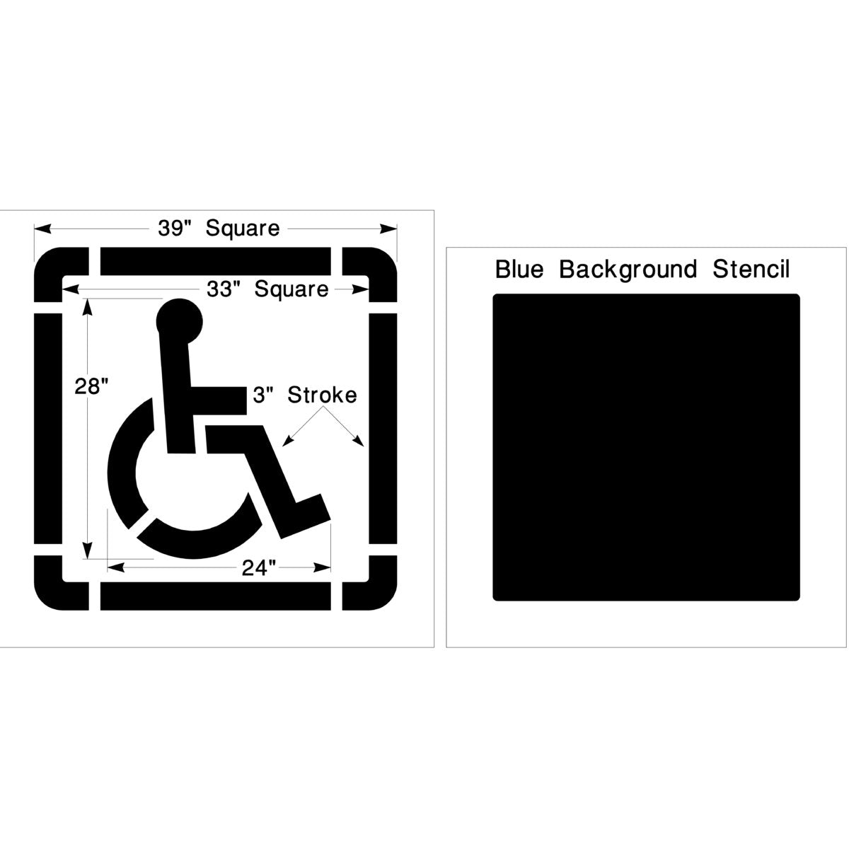 Newstripe Compact Parking Lot Stencils 20 Stencil