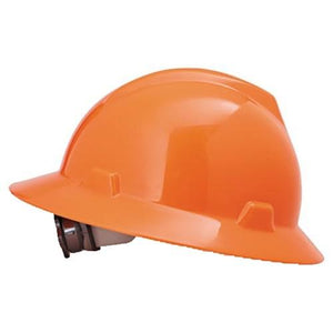 MSA V-Gard® Protective Full-Brim Hard Hats (Fas-Trac III Ratchet) (1587252166691)