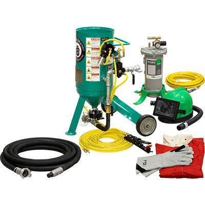 Pirate Brand 121-0510-C Pneumatic Pressure Release System 150 PSI 0.5 CU.FT. Portable Abrasive Blast Pot / Sandblasting Machine