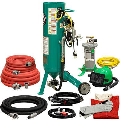 Pirate Brand 121-0530-D-EDC 12 VDC Pressure Release System 150 PSI 1.0 CU.FT. Portable Abrasive Blast Pot / Sandblasting Machine