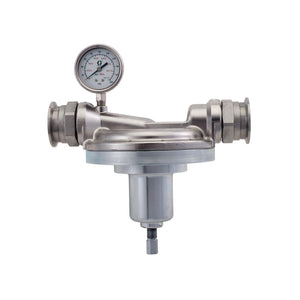 Graco Corrosion Resistant Fluid Back Pressure Regulator, low shear mechanical (20 gpm, 300 psi max fluid pressure, 2 in sanitary)