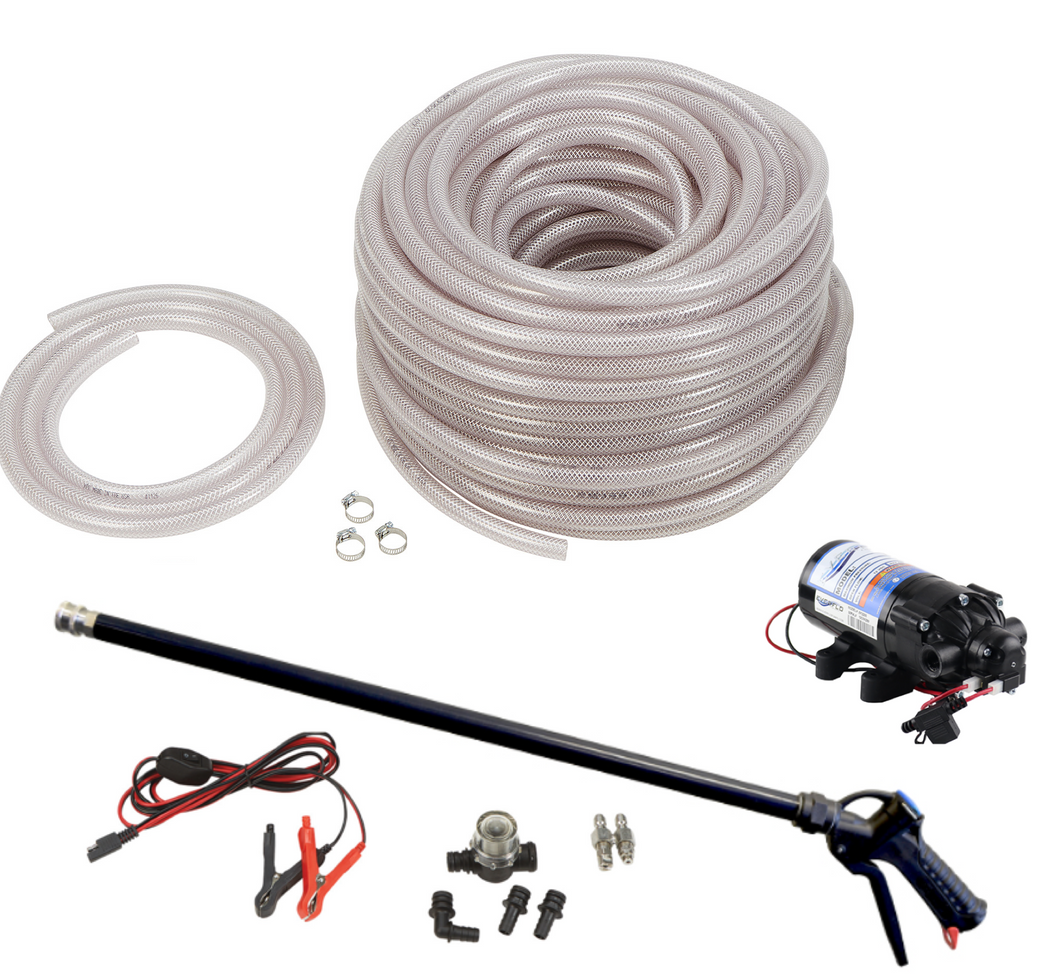 Softwash Kit (4.0 GPM Bleach Pump, Hose, Gun and Nozzles)