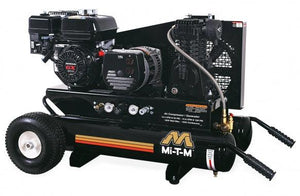 Mi-T-M 12.4/10.9 CFM - 90/125 PSI Portable Single Stage Gasoline Combination Air Compressor Generator