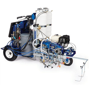 Graco LineLazer V 250DC HP Reflective Series 3300 PSI @ 2.50 GPM Self-Propelled Gas Hydraulic Airless Line Striper w/ 2 Auto Guns & 2 Tanks