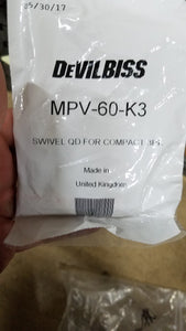 Devilbiss MPV-60-K3 Swivel QD for Compact 3PK