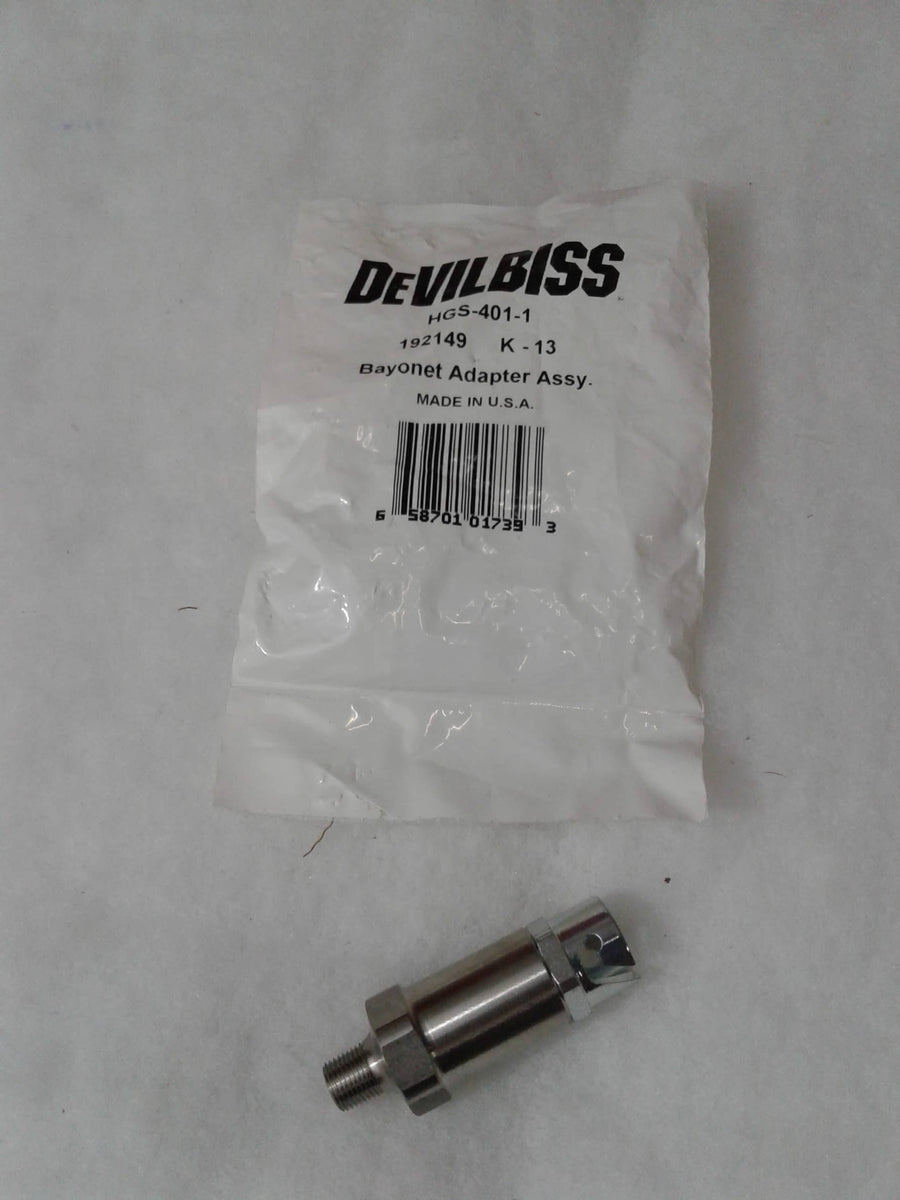 Devilbiss HGS-401-1 192149 K-13 Bayonet Adapter Assembly