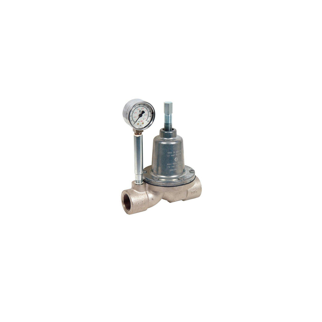Graco Low Pressure Fluid Back Pressure Regulator, 180 psi (12 bar) max pressure, AL wetted parts, manual, 1(f) inlet, 1(f) outlet w/ gauge