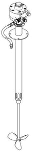 Graco Drum agitator without mounting tube, air driven, 3/4 HP, 31.25 inches (79.3 cm) in length, stainless steel material