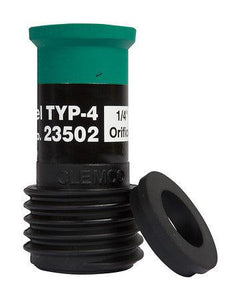 Clemco TYP Tungsten Carbide Lined Short Venturi Style ContractorThread 1 inch Entry Rubber Jacketed Sandblast Nozzle