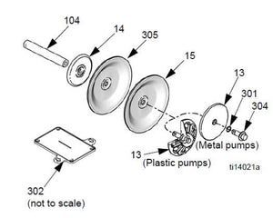 Graco 24F926 PTFE/Santoprene Two-Piece Diaphragm Kit