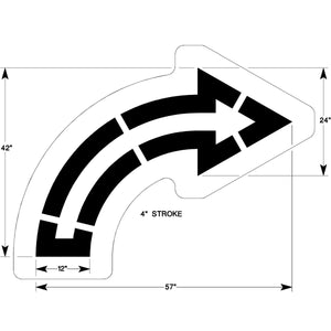 NEWSTRIPE Walmart Curve Arrow Stencil