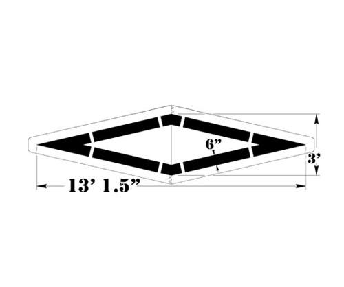 NEWSTRIPE Federal Preferential Lane Symbol Stencil