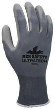 Load image into Gallery viewer, MCR Safety 9696 UltraTech® PU 13 Gauge Gray Nylon Shell Gray PU Coated Palm - 12Pr/Pk
