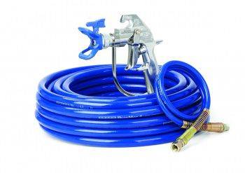Graco Silver Plus Gun and Hose Kit 50 ft. x 1/4 in. x 3300 psi Airless Hose, and RAC-X Tip