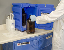 Load image into Gallery viewer, Justrite™ Blue Polyethylene Storage Cabinets for Corrosives