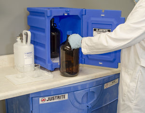Justrite™ Blue Polyethylene Storage Cabinets for Corrosives