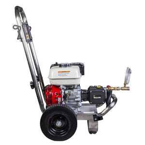 BE 196cc Honda GX200 2500 PSI @ 3.0 GPM External Unloader General TP2530J34 Pump Stainless Steel Pressure Washer