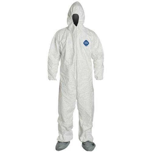 DuPont™ Tyvek® 400 Coveralls (Attached Hood and Boots, Elastic Wrists and Ankles) - Medium - 25/Pack