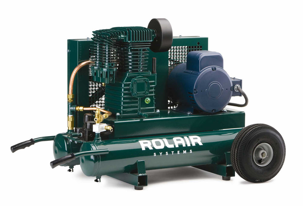 Rolair Systems 90 PSI - 12.7 CFM Two Stage 230 Volt – 60 Hz 3HP 9gal. Belt Drive Electric Air Compressor