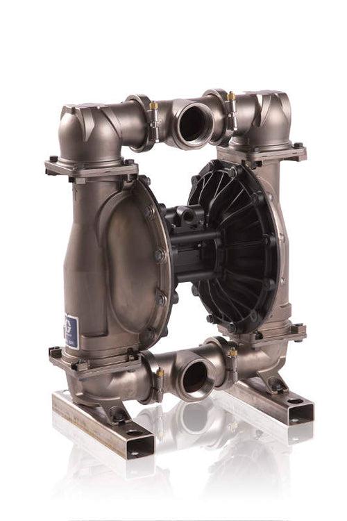 Graco Husky 3300 - 300 GPM - Air-Operated Diaphragm Pump S Stainless Steel • P01G Polypropylene Overmolded Diaphragms • S1 Stainless steel, npt