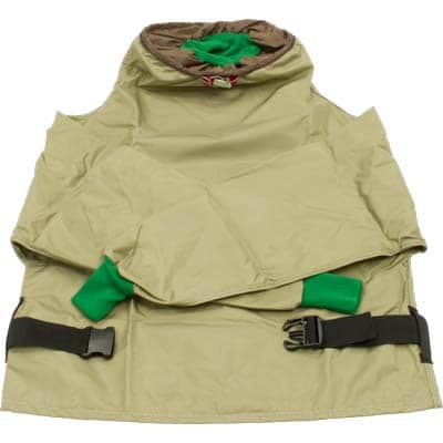 Hibernia Parka -Tan Nylon Parka with sleeves - 38” length (1587583713315)