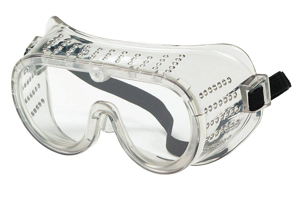 MCR Safety 22 Series Goggle, Small Size, Perforated Frame, Elastic Strap, Clear Lens - 1/EA