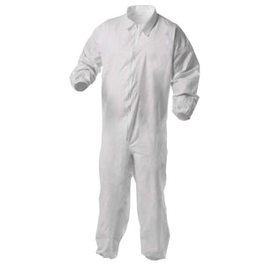 Kimberly Clark Kleenguard A35 Liquid & Particle Protection Apparel Coveralls - Zipper Front, Elastic Wrists & Ankles - XL - 25 Each Case
