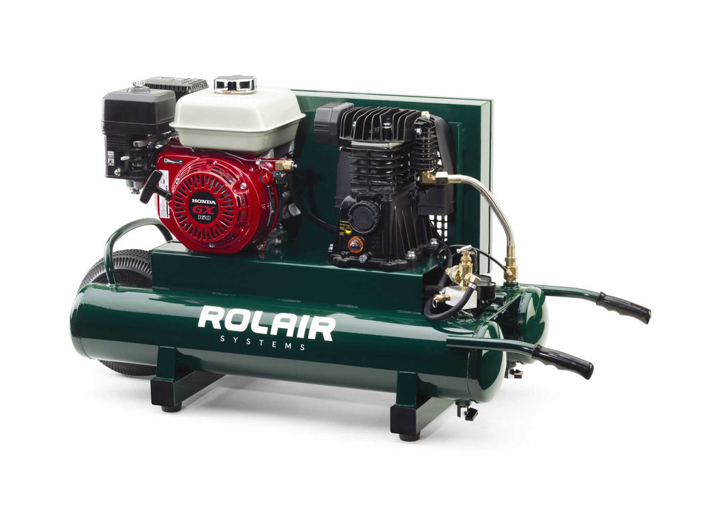 Rolair Systems 90 PSI @ 13.8 CFM 196cc Honda GX200 Engine 9 gal. Gas-Powered Air Compressor