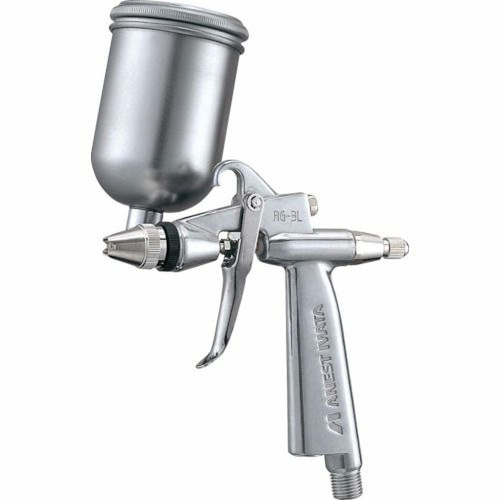 IWATA RG-3L1-2 0.6 MM Gravity HVLP Round Pattern Spray Gun w/ PC5 400 ml Cup & Side Cup Air Adjust Set (Build)