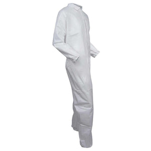Kimberly Clark Kleenguard A30 Breathable Splash & Particle Protection Apparel Coveralls - Zipper Front w/1" Flap, Elastic Back, Wrists & Ankles - 3X - 21 Each Case
