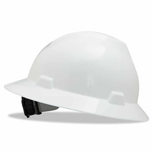 MSA V-Gard® Protective Full-Brim Hard Hats (Fas-Trac III Ratchet) (1587252166691)