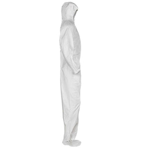 Kimberly Clark Kleenguard A20 Breathable Particle Protection Coveralls - Zipper Front, Elastic Back, Wrists, Ankles, Hood & Boots - White - 3X - 20 Each Case