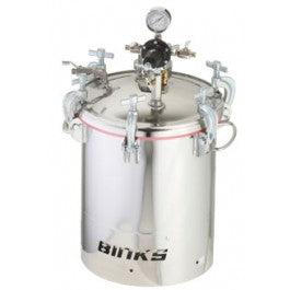 Binks 5 Gallon Pressure Tank (Stainless Steel, Gear Reduced Agitator, 1 Regulator)