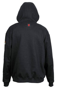 Flame Resistant (FR) Hooded Pullover Sweatshirt Max Comfort Material 100% Cotton Interlock Fleece Shell Black -1EA