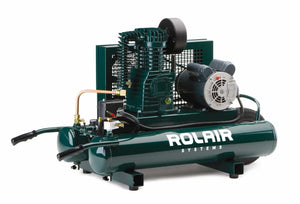 Rolair Systems 90 PSI @ 8.8 CFM Single Stage 115/230 Volt – 60 Hz 2HP 9gal. Electric Air Compressor