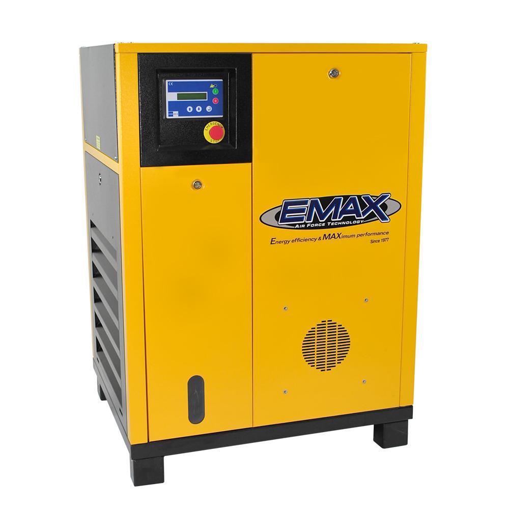 EMAX Industrial Plus 60HP 208/230/460V 3-Phase Direct Drive Rotary Screw Air Compressor (non-VFD)