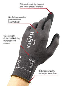 Ansell HyFlex 11-840 Nylon Nitrile-Coated General Purpose Gloves - 12Pr/Pk