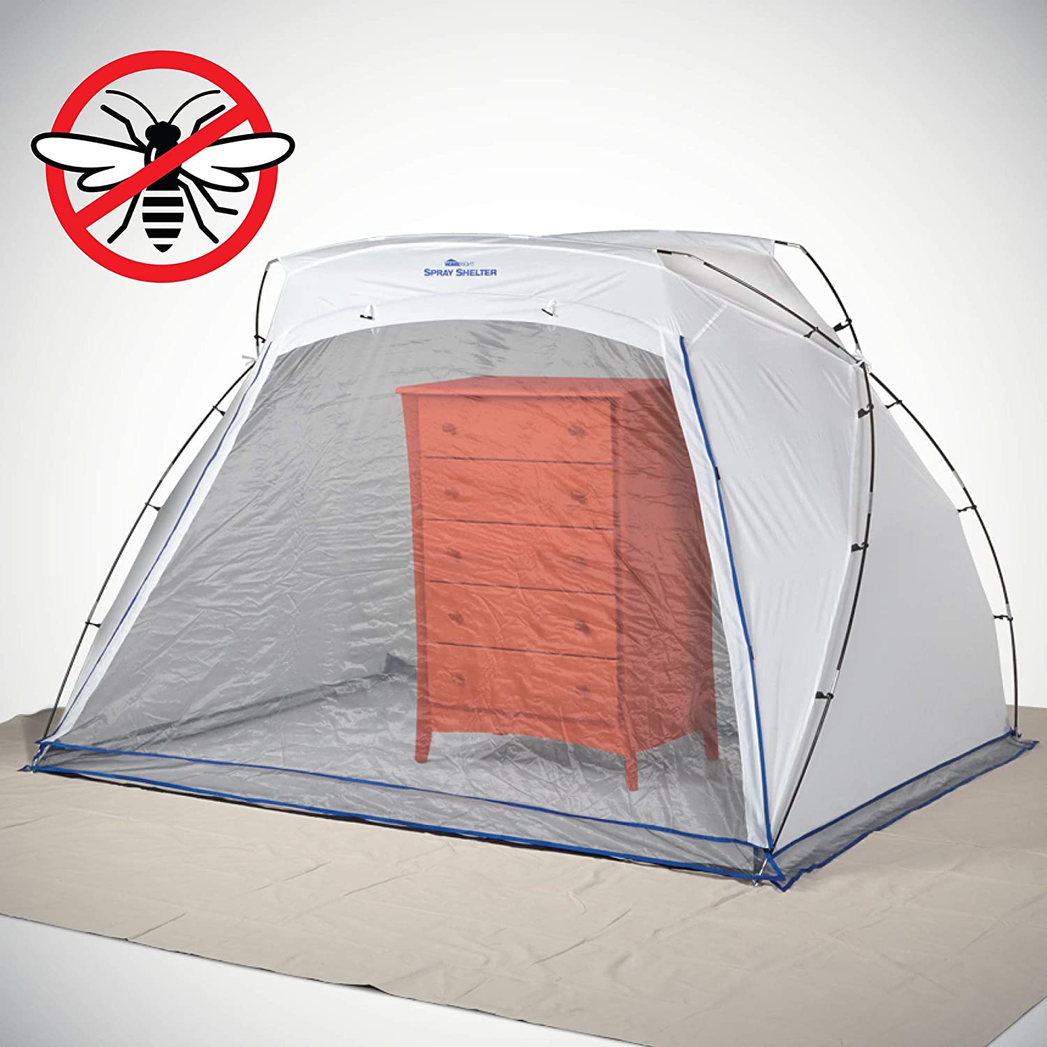 Wagner C900038.W Spray Shelter - 8.5 ft. x 6 ft. White Polyester