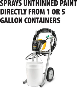 Wagner SprayTech Control Pro 190 Cart Paint Sprayer w/ High Efficiency Airless Sprayer & Low Overspray